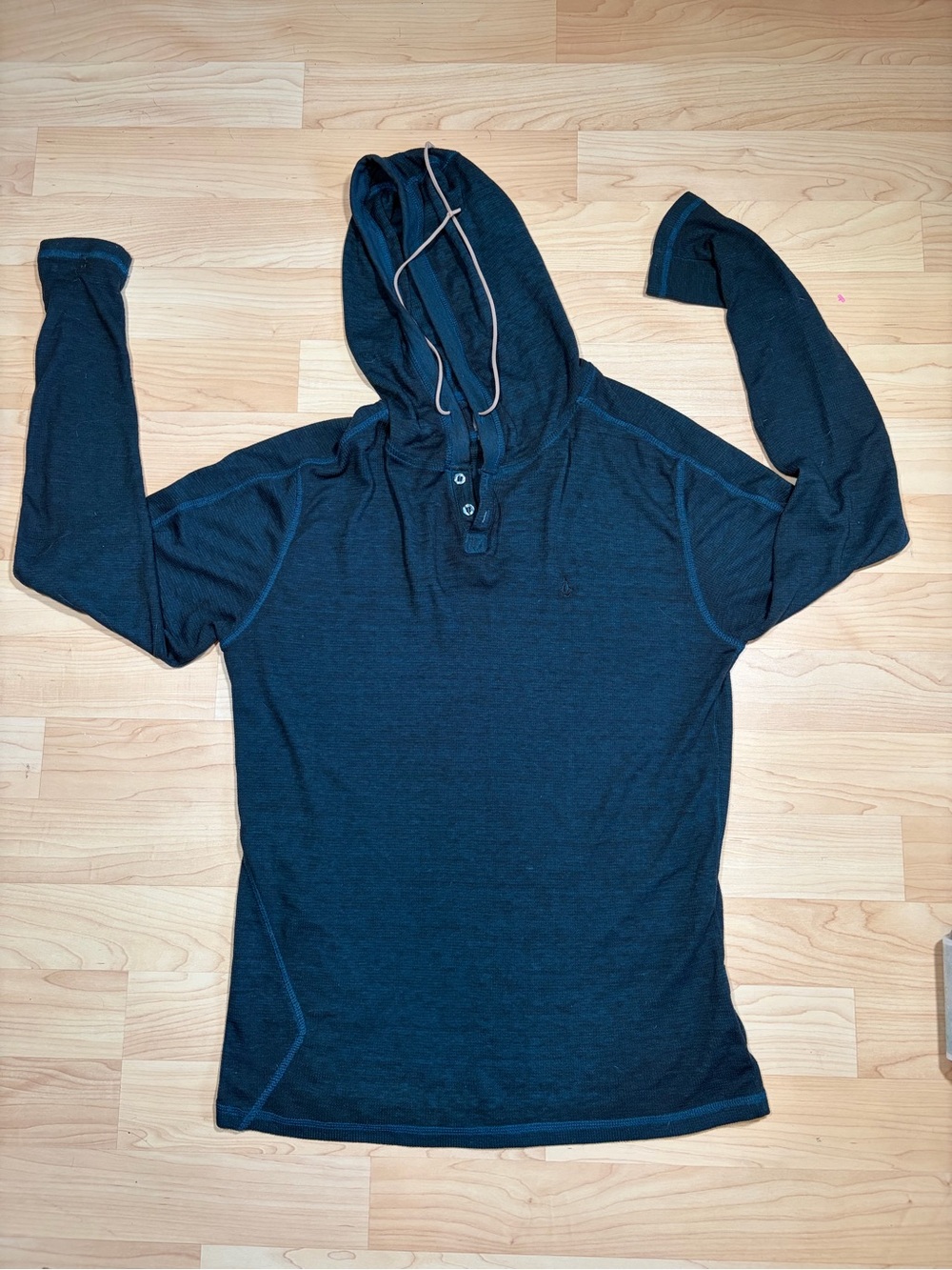 Volcom Dark Navy Hooded Pullover Long Sleeve